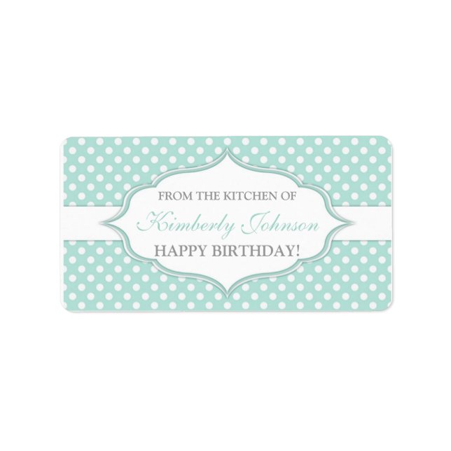 Mint-grönt från köket för presentetiketter för mär adressetikett (Framsidan)