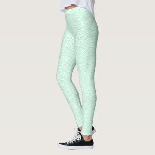 Mint Grönt Funky GeoMetric Leggings