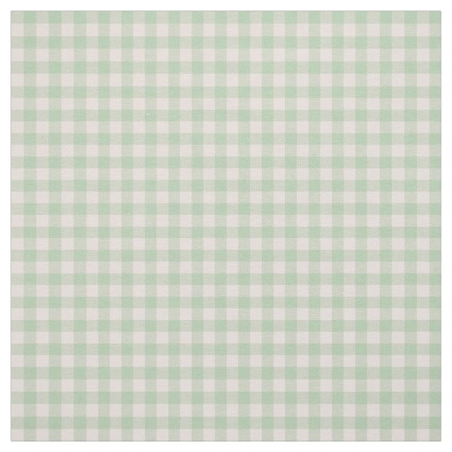 Mint Grönt Gingham Check Seamless Repeat Mönster Tyg (Provkarta)