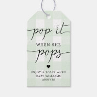 Mint Grönt Gingham poppade det när hon satte på si