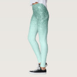Mint Grönt Glam Glitter Gnistra Ombre Trendig Leggings<br><div class="desc">Den här designen kan vara personlig om du väljer Redigera design. Du kan också överföra till andra objekt. Kontakta mig på colorflowcreations@gmail.com eller använda alternativet chatta överst på sidan om du vill ha den här designen på en annan produkt eller behöver hjälp med den här designen. Glitter-utseendet simuleras. Se mer...</div>