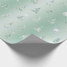 Mint Grönt Glitter Gnistra Julgranar