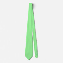 Mint Grönt Gömt Initialer Solid Färg Neck Tie Slips