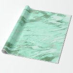 Mint Grönt Grått Silver White Marble Shiny Glam Presentpapper<br><div class="desc">Minimalism och enkelhet Glam och Chic som är Papper för många Tillfälle</div>
