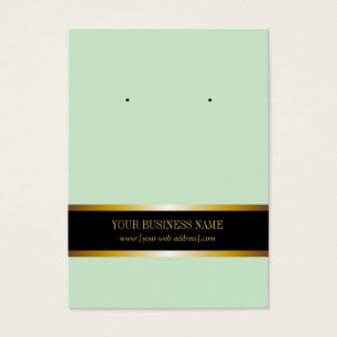 Mint Grönt Guld Black Anpassningsbar Earring Card Visitkort