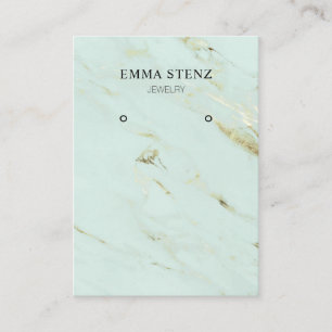 Mint Grönt Guld Marble ・ Earring judisk Visning Visitkort