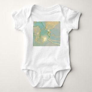 Mint Grönt Guld Marble: Texturerad T Shirt