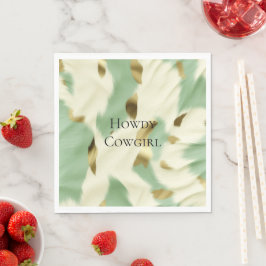 Mint Grönt Guld White Cowhide Pappersservett
