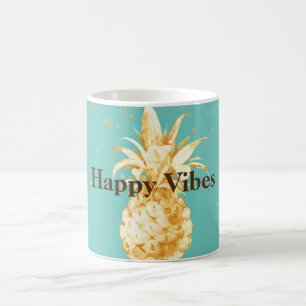 Mint Grönt Gult Guld ananas Kaffemugg