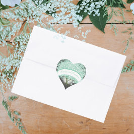 Mint Grönt Heart Löv Träd Mason Burk OSA