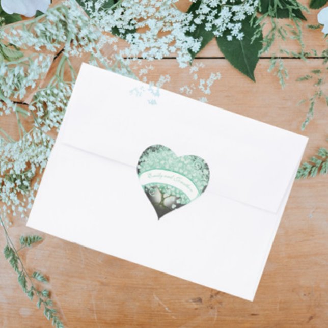 Mint Grönt Heart Löv Träd Mason Burk OSA (Skapare uppladdad)