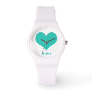 Mint Grönt Heart - Personlig Namn Watch Armbandsur