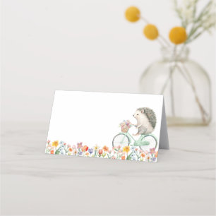 Mint Grönt Hedgehog Baby Shower Place Card Placeringskort
