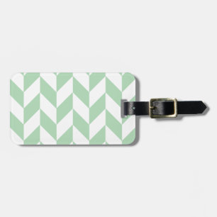 Mint Grönt Herringbone Mönster Bagagebricka