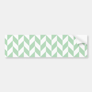 Mint Grönt Herringbone Mönster Bildekal