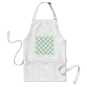 Mint Grönt Herringbone Mönster Förkläde