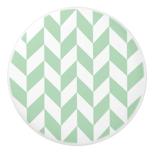 Mint Grönt Herringbone Mönster Knopp