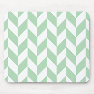Mint Grönt Herringbone Mönster Musmatta