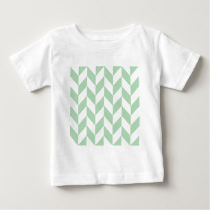 Mint Grönt Herringbone Mönster T-shirt
