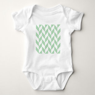 Mint Grönt Herringbone Mönster Tee Shirt