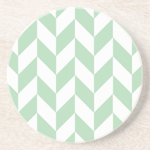 Mint Grönt Herringbone Mönster Underlägg