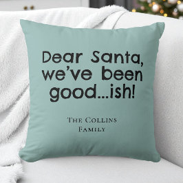 Mint Grönt Humor Bäste Santa Quote Funny jul Kudde