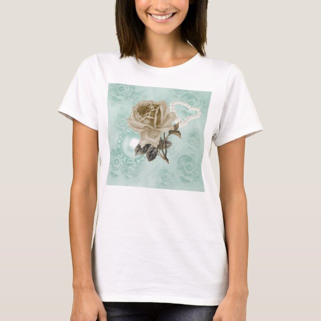 Mint Grönt Ivory Ro Bella Flowy T-Shirt (Framsida)