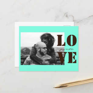 Mint Grönt Kärlek You More valentines day Vykort