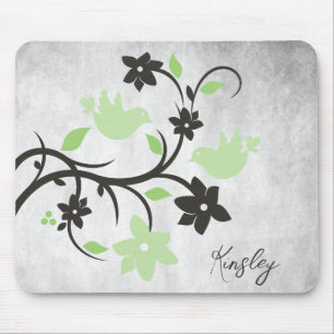 Mint Grönt Lovebird Personlig Mouse Pad Musmatta
