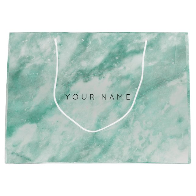 Mint Grönt  Marble Stone Metallic Gift Grått (Framsidan)