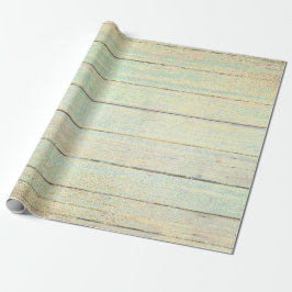 Mint Grönt Metallic Champaign Guld Wood Rustic Presentpapper