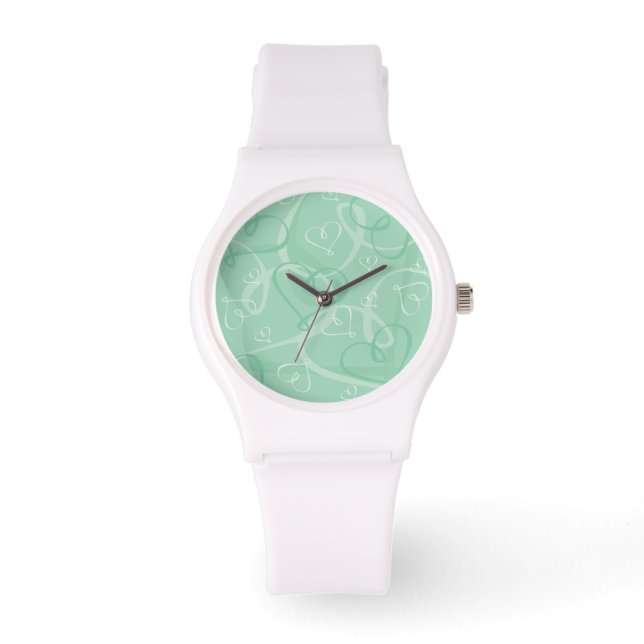 Mint grönt mönster armbandsur (Framsida)