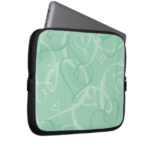Mint grönt mönster laptop sleeve