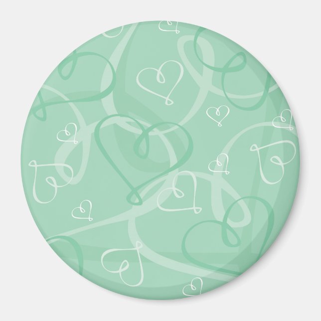 Mint grönt mönster magnet (Framsidan)