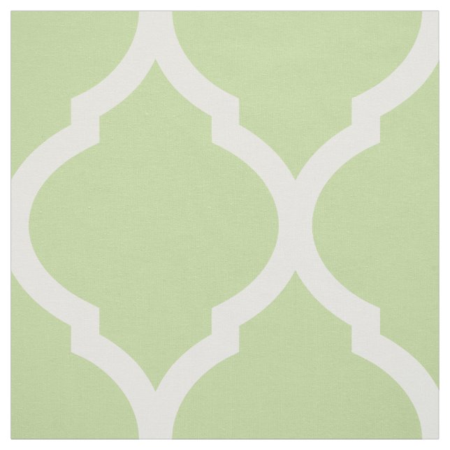 Mint Grönt Moroccan Quatrefoil Large  Tyg (Provkarta)