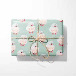 Mint Grönt Mrs. Claus Wrapping Papper Presentpapper