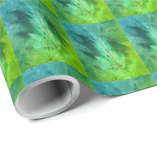 Mint Grönt och Arktisk blå Presentpapper (Rullad Hörn)