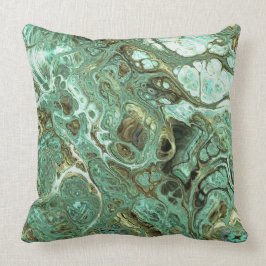 Mint Grönt och Grått Swirl Dekorativ kudde