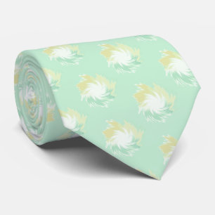 Mint Grönt och Mustard Gult Pastel Mönster Slips