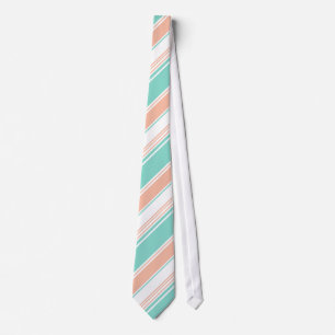 Mint-Grönt och Peach Modern Rand Slips