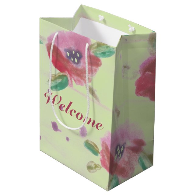 Mint grönt- och rosa ros-blommans designer (Baksidan Vinklad)