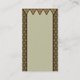 Mint Grönt och Tan från Marocko Visitkort
