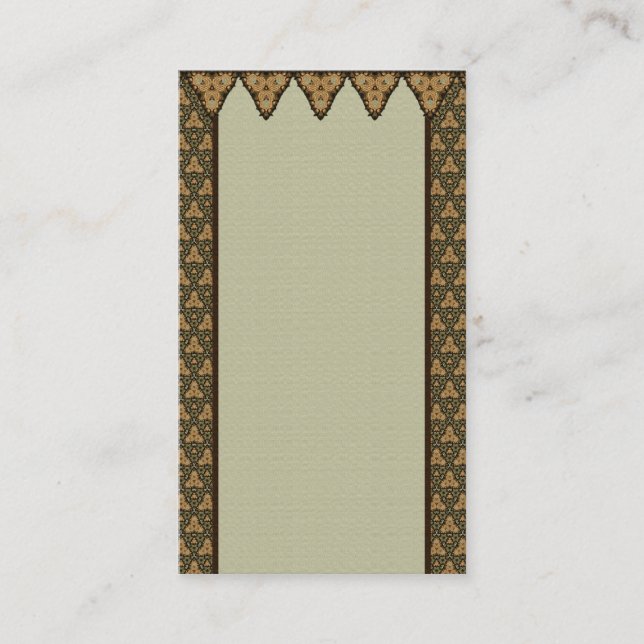 Mint Grönt och Tan från Marocko Visitkort (Framsida)