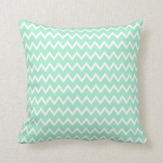 Mint Grönt och White Chevron Mönster Kudde