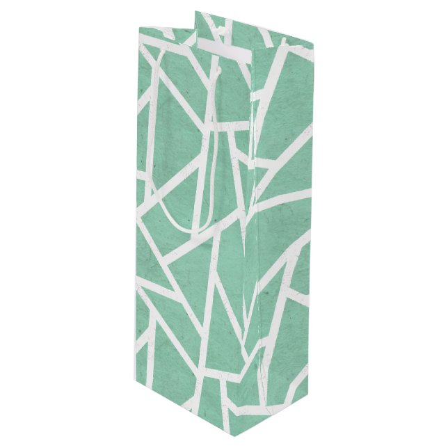 Mint grönt och white mosaic mönster (Framsidan Vinklad)