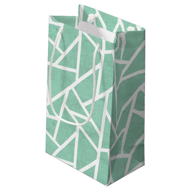 Mint grönt och white mosaic mönster (Baksidan Vinklad)