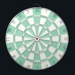 Mint Grönt och White Piltavla<br><div class="desc">Mint Grönt and White Dart Board</div>