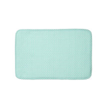 Mint Grönt och White Polka Dot Bath Mat