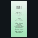 Mint Grönt Ombre | Bröllop Midmeny Meny<br><div class="desc">En middagsmeny skräddarsydd till Mint Grönts bröllopsinbjudan. Det här objektet är också tillräckligt mångsidigt för att kunna användas som meny för alla mint- och grönt-teman bröllop.</div>