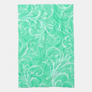 Mint Grönt Ornamental Kitchen Towel Kökshandduk